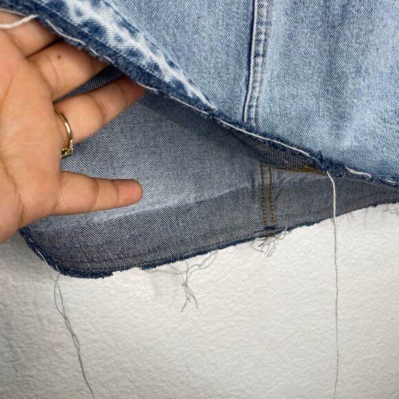 Superdry Womens Skirt Size 28 Light Wash Denim Blue Jean Unlined Casual Pockets - Picture 13 of 16